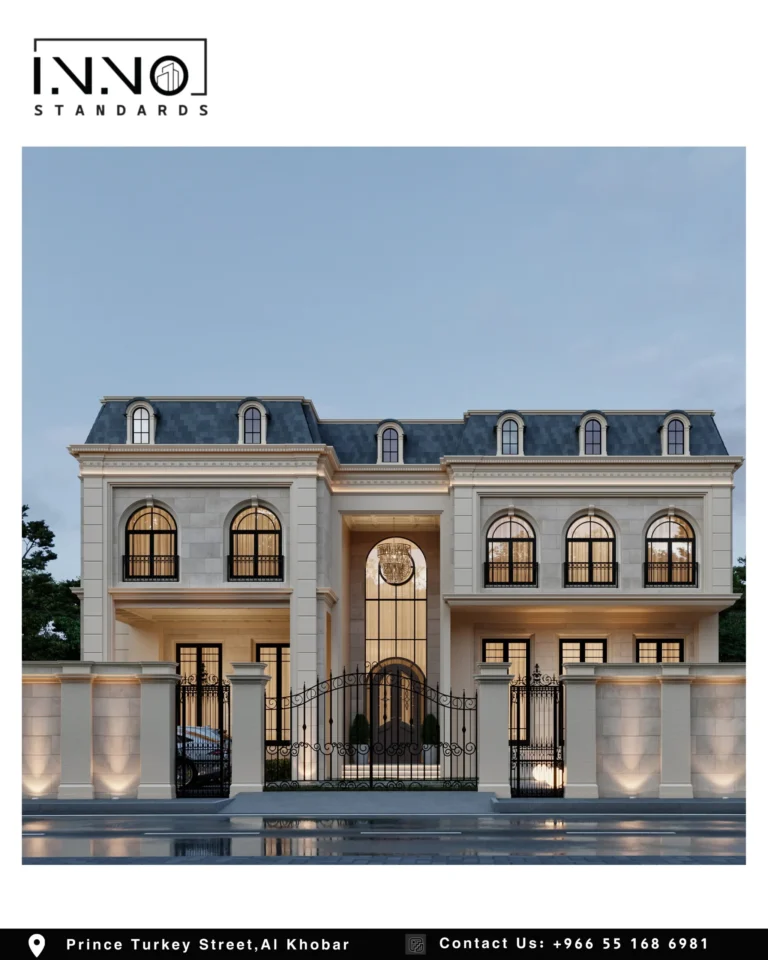 قصر سكني نيوكلاسيك في حي الصدفة، الخبر - تصميم معماري 856 متر مربع