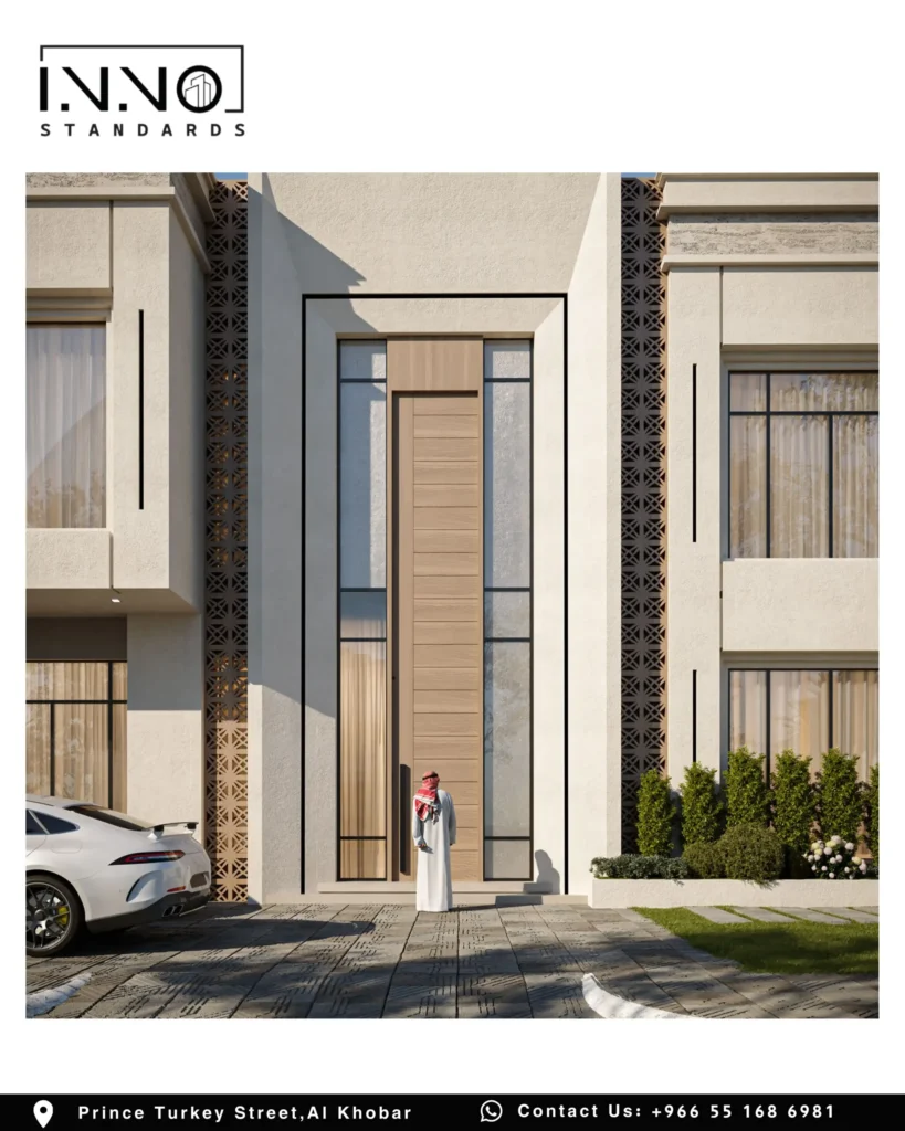 فيلا سكنية بطراز معاصر بلمسات الساحل الشرقي في حي الشعلة، الدمام - تصميم معماري 610 متر مربع