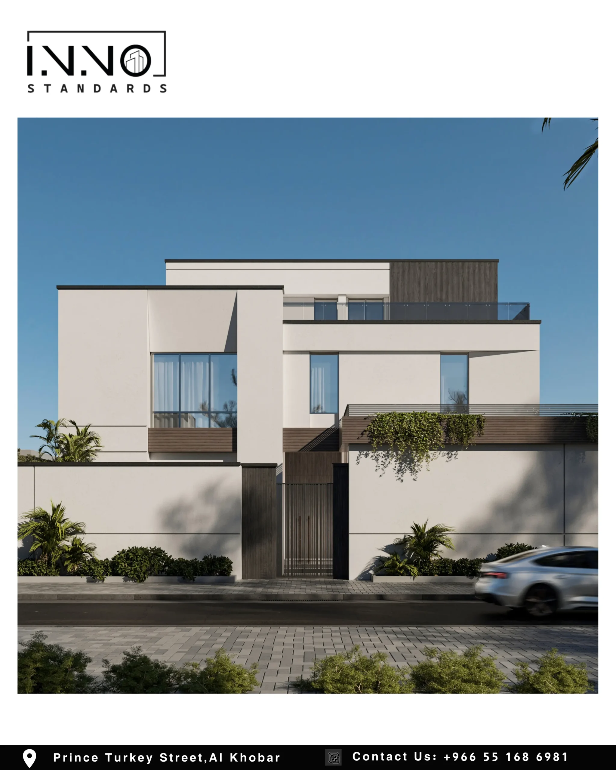 فيلا سكنية مودرن في حي أجيال - أرامكو، الخبر - تصميم معماري 500 متر مربع