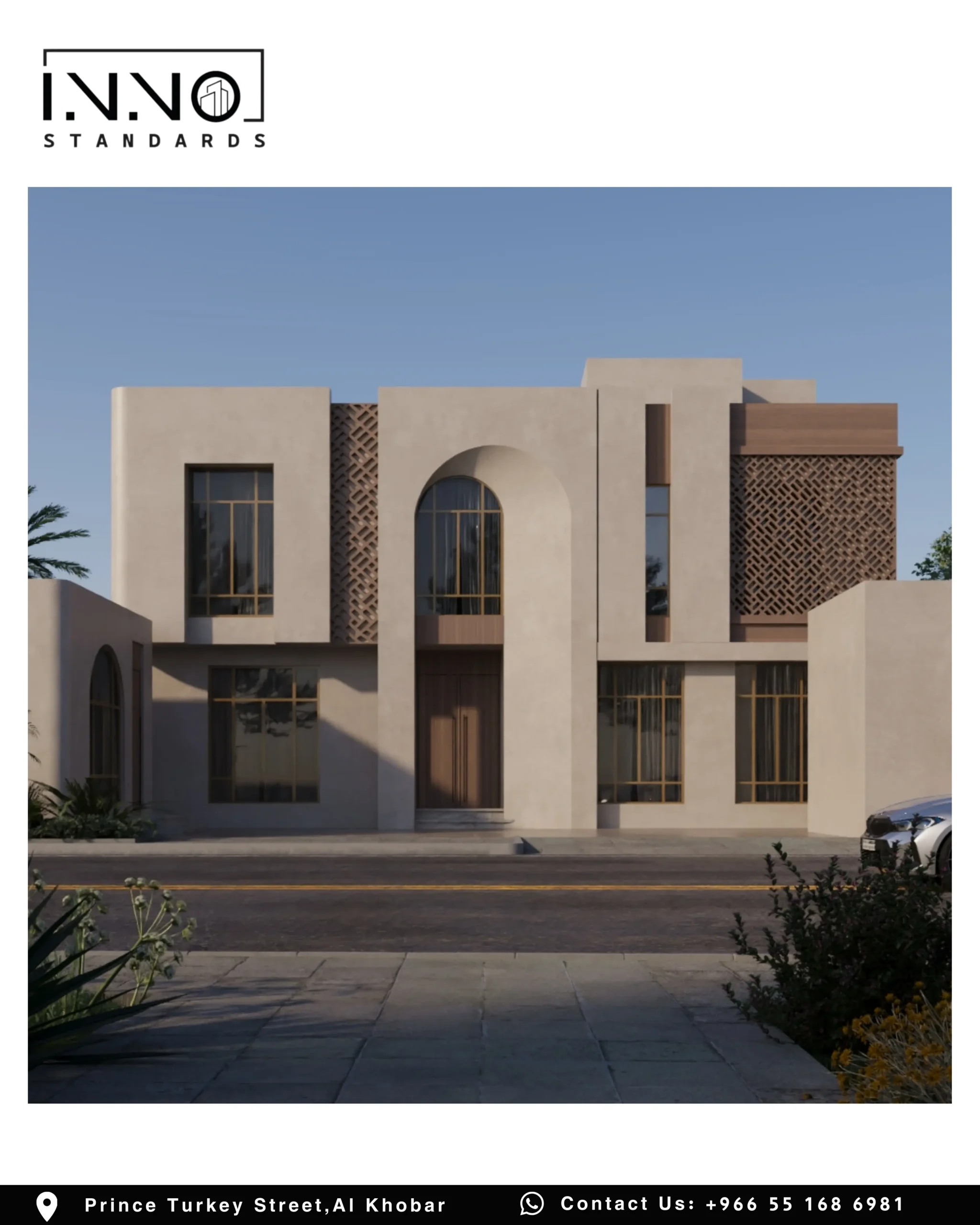 فيلا سكنية بطراز عمارة الساحل الشرقي في حي الصدفة، الخبر - تصميم معماري 518 متر مربع