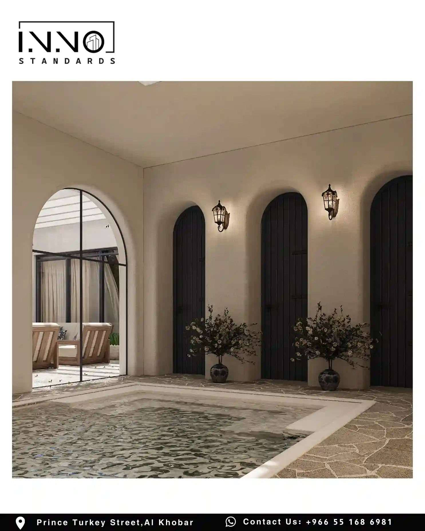 تصميم شاليه تجاري بطراز يوناني في حي الفرسان، الدمام - 750 متر مربع
