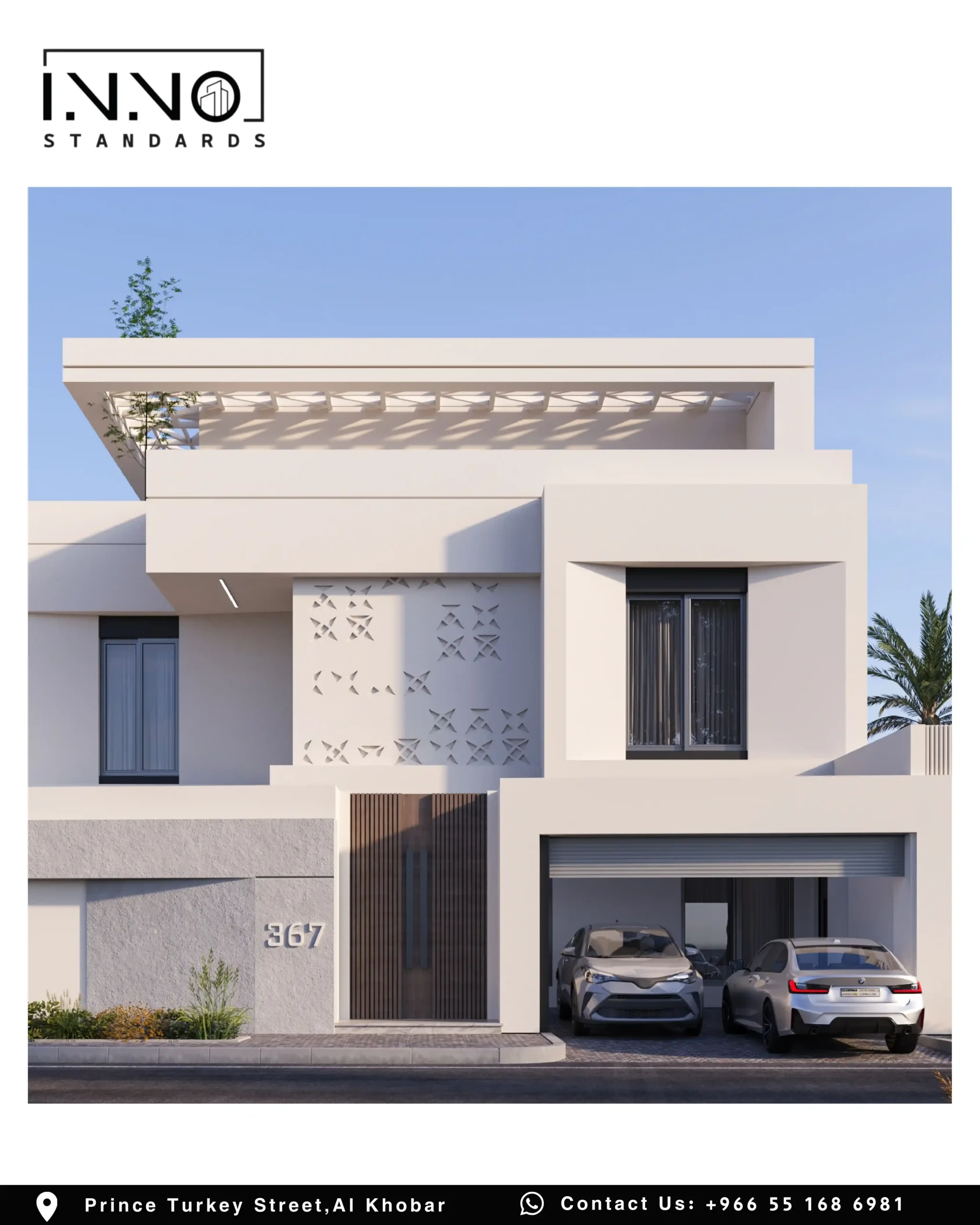 فيلا سكنية بطراز عمارة الساحل الشرقي في حي الكوثر، الخبر - تصميم معماري 402 متر مربع